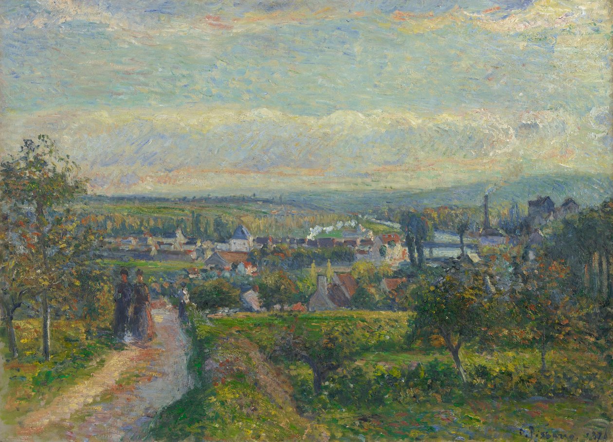 Saint-Ouen-lAumône manzarası by Camille Jacob Pissarro