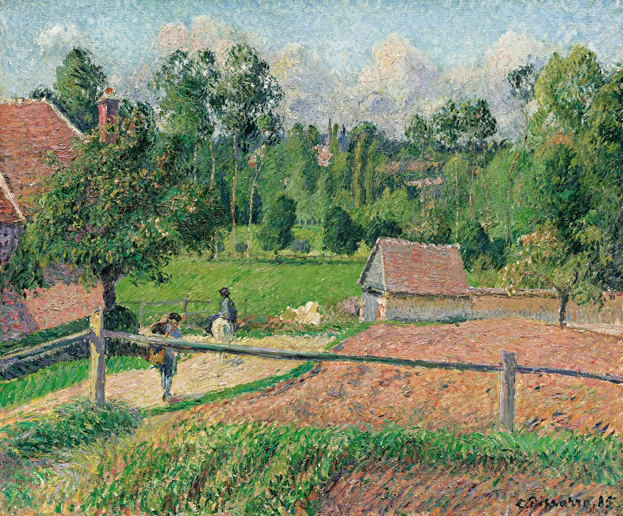 Sanatçının penceresinden görünüm, Eragny by Camille Jacob Pissarro