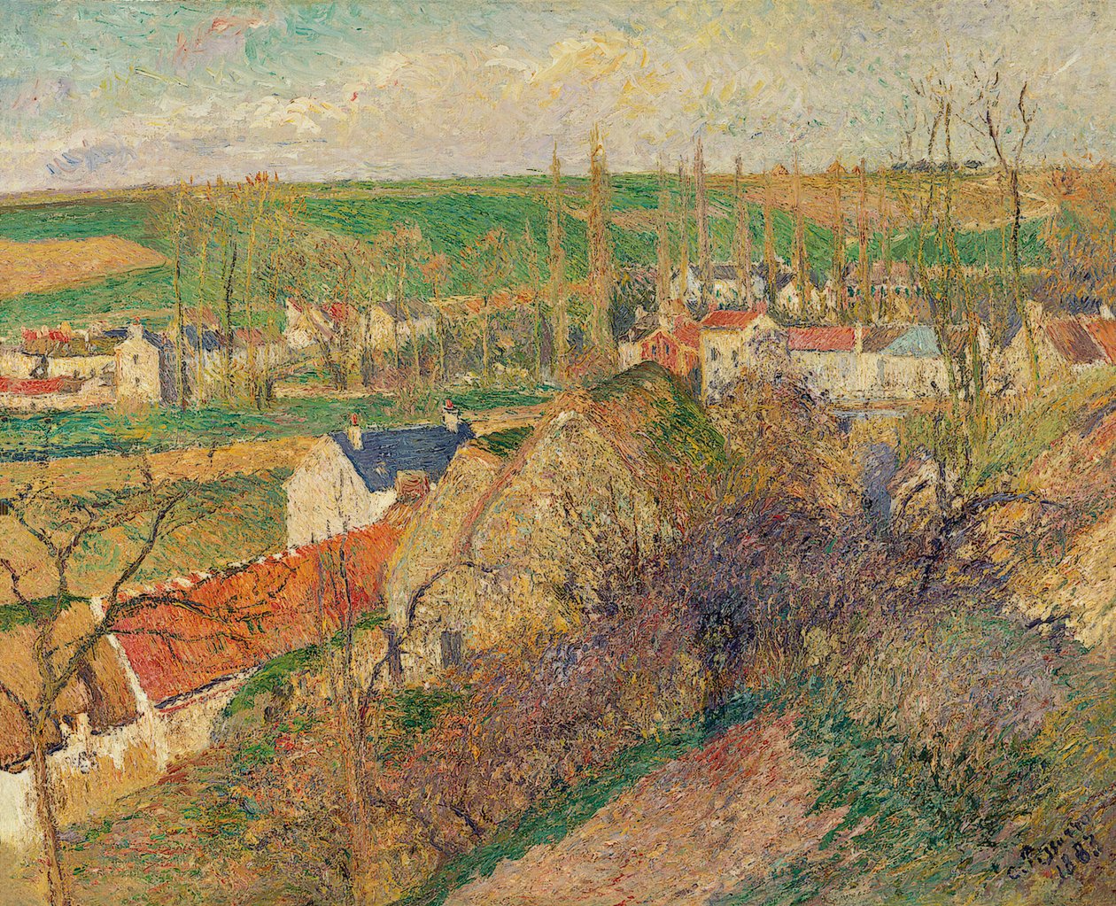 Osny köyünden bir görünüm by Camille Jacob Pissarro