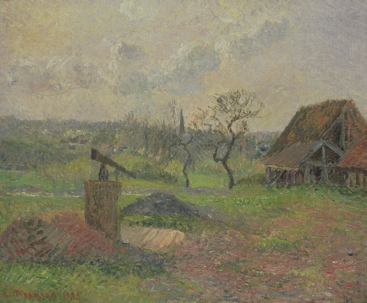 Bir Tuğla İşleri Eragny, 1885 by Camille Jacob Pissarro