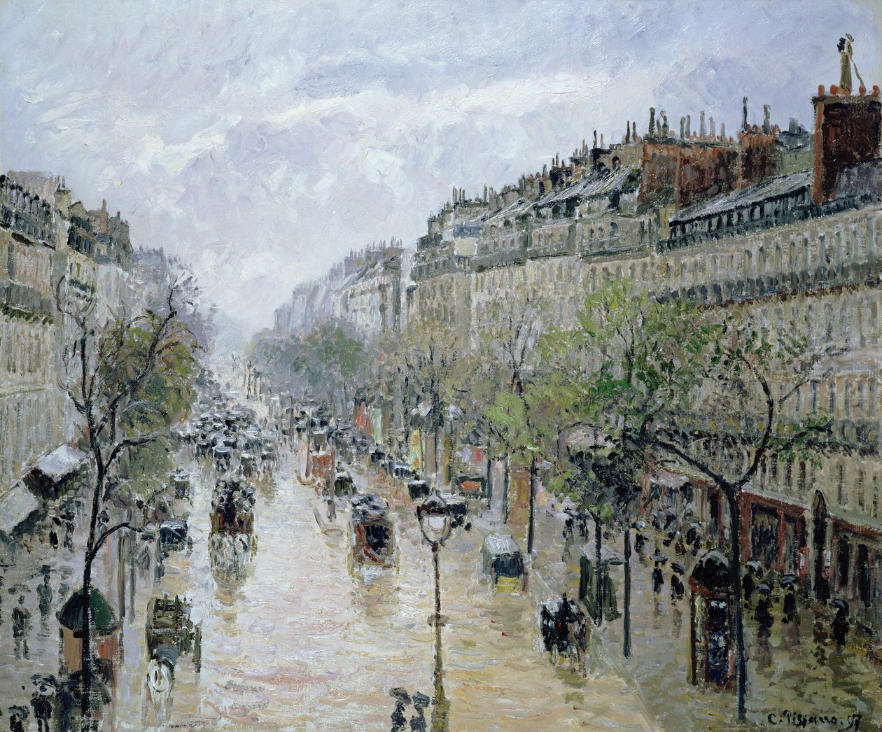 Montmartre Bulvarı, 1897 by Camille Jacob Pissarro