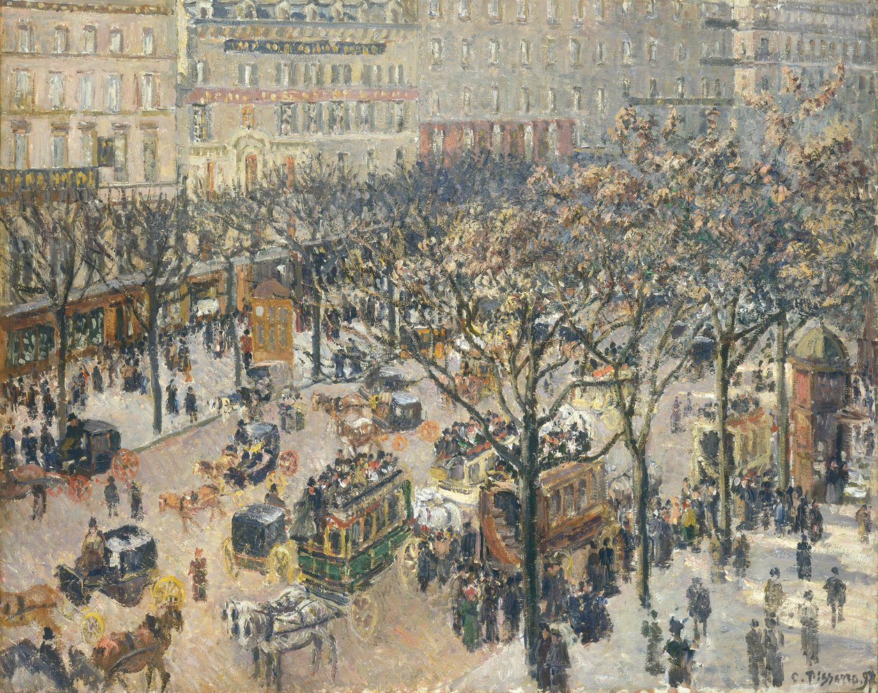 Boulevard des Italiens, Sabah, Güneş Işığı, 1897 by Camille Jacob Pissarro