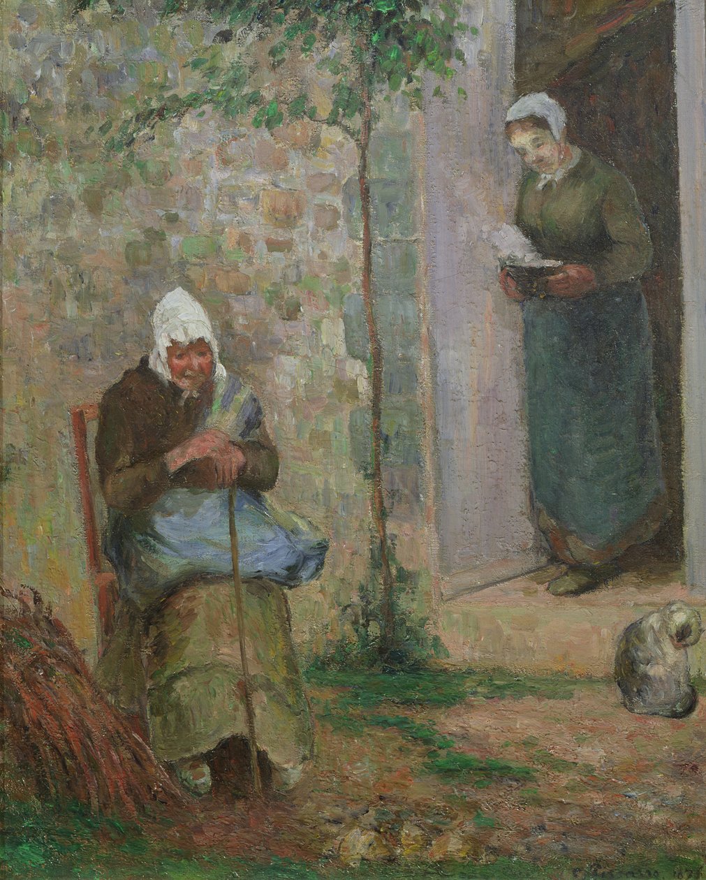 hayır kurumu, 1876 by Camille Jacob Pissarro