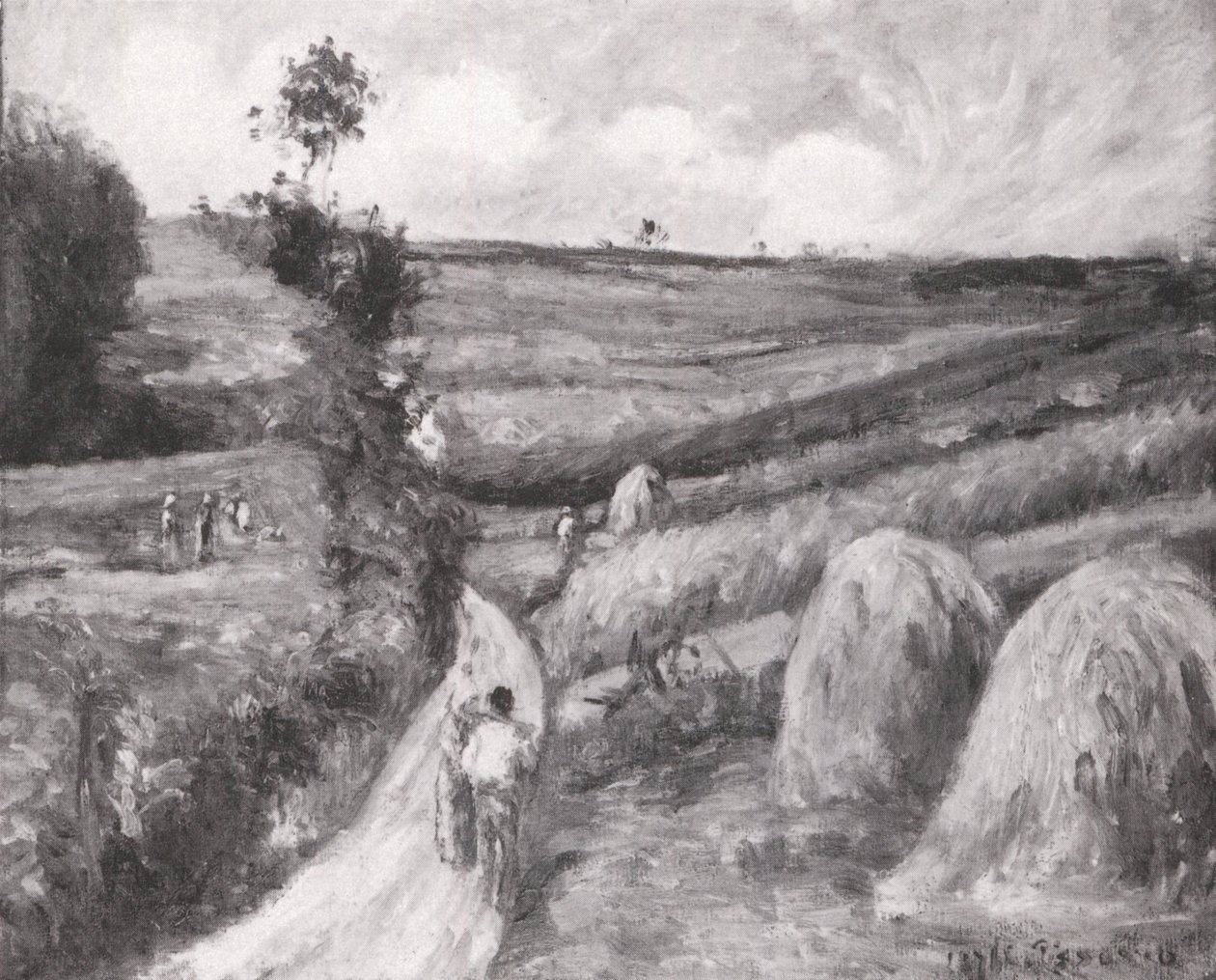 Yokuş yukarı patika, Pontoise çevresinde by Camille Jacob Pissarro