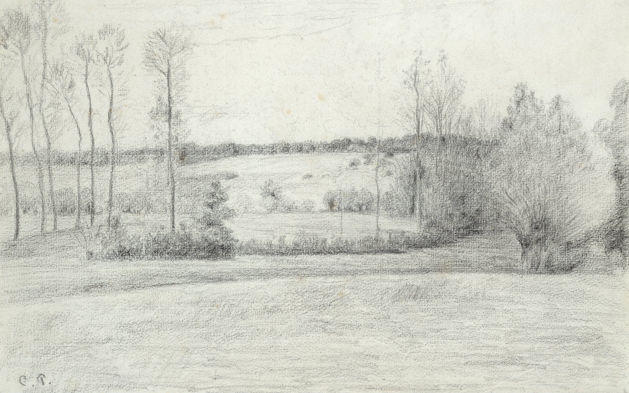 Ağaçlı Manzara, 1895-1900 by Camille Jacob Pissarro