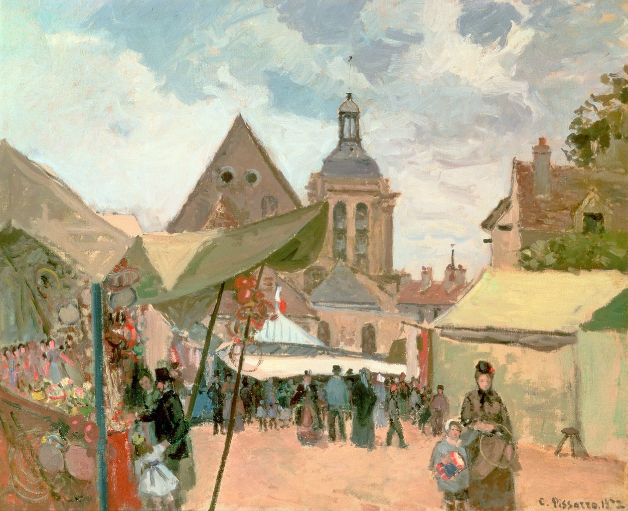 Eylül Fete, Pontoise, 1872 by Camille Jacob Pissarro