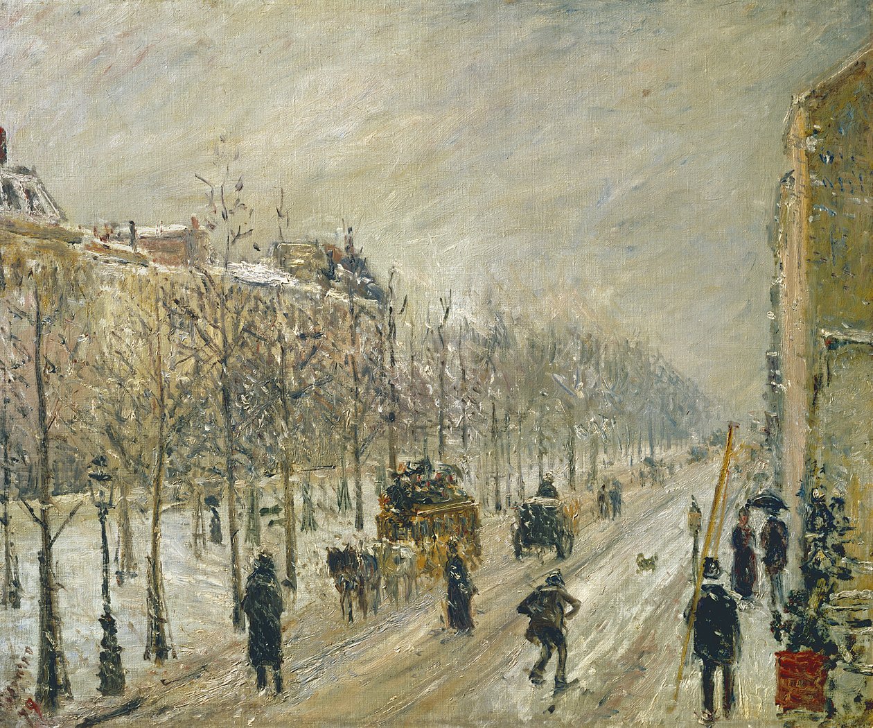 Kar Altında Bulvarlar, 1879 by Camille Jacob Pissarro