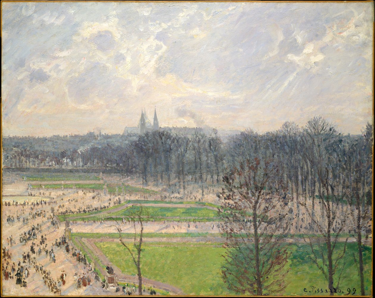 Bir Kış Öğleden Sonra Tuileries Bahçesi by Camille Jacob Pissarro