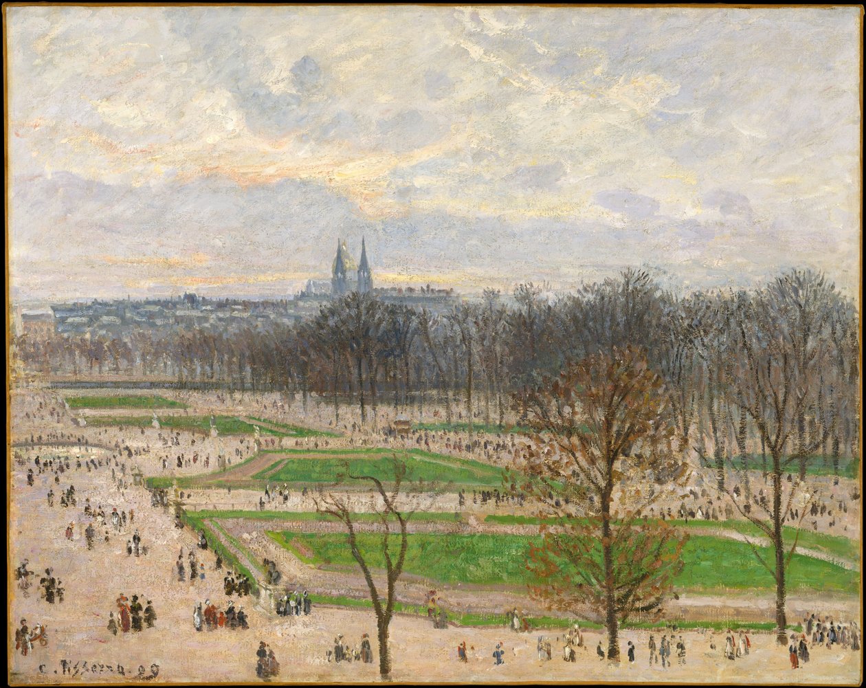 Bir Kış Öğleden Sonra Tuileries Bahçesi by Camille Jacob Pissarro