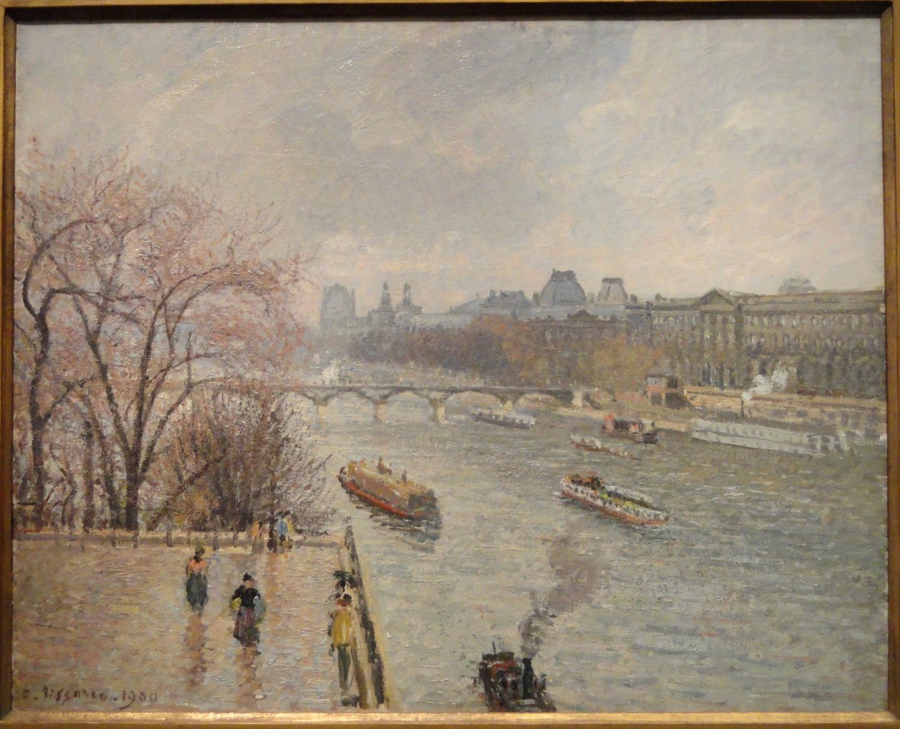 Louvre, Öğleden Sonra, Yağmurlu Hava İlk Serisi by Camille Jacob Pissarro