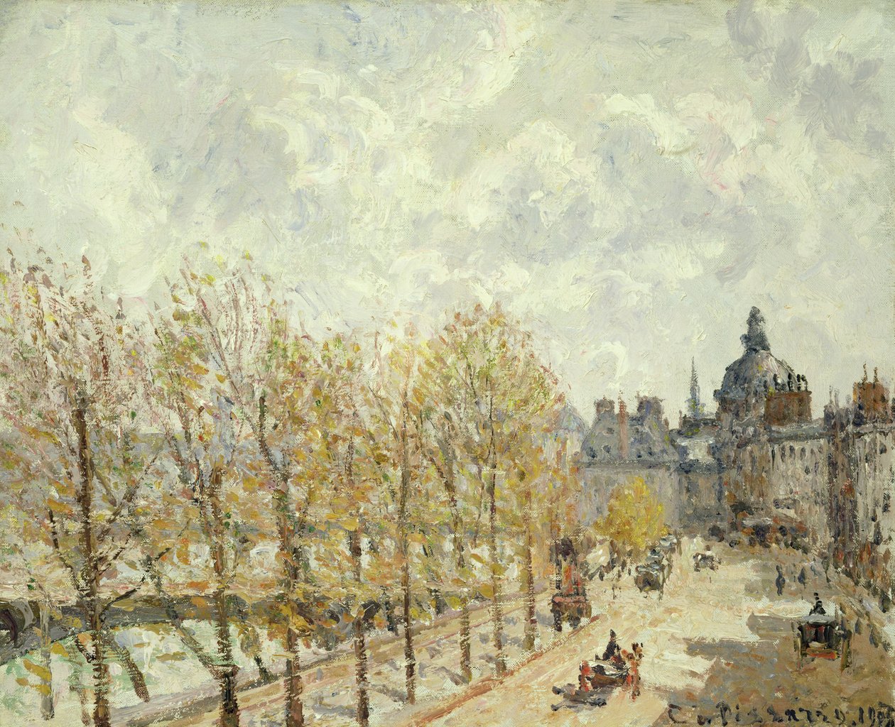 Sabah Malaquais Rıhtımı, Güneşli Hava, 1903 by Camille Jacob Pissarro