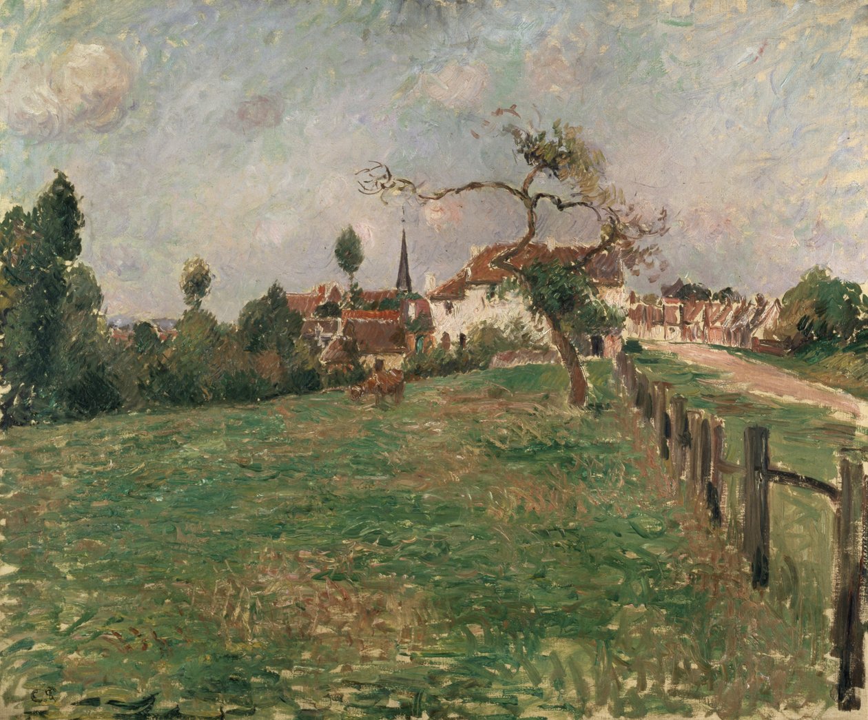 Eragny Köyü, 19. yüzyıl by Camille Jacob Pissarro