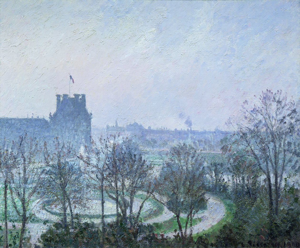 Beyaz Don, Tuileries Bahçesi, 1900 by Camille Jacob Pissarro