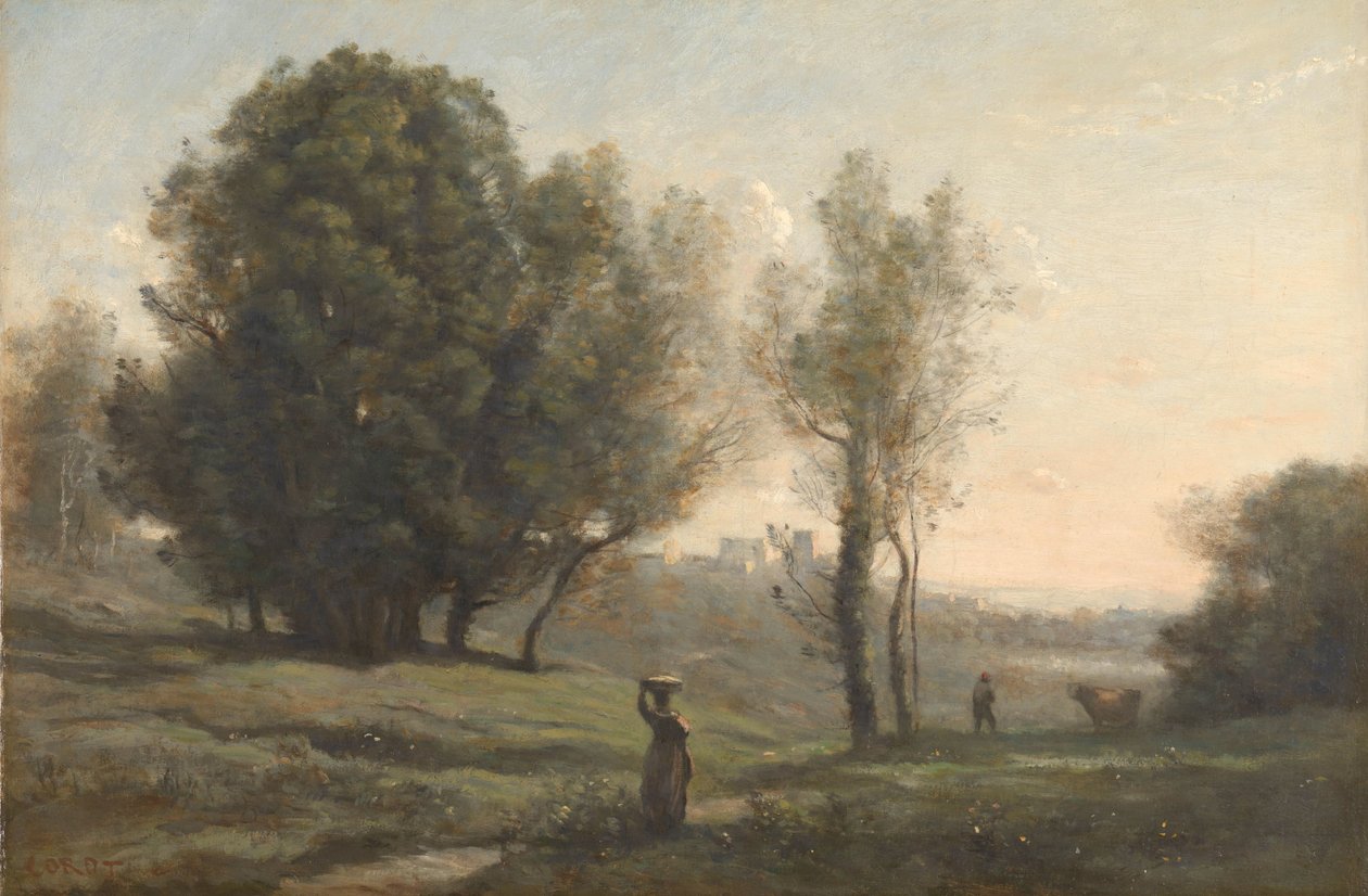 Manzara Les Landes hatırası by Camille Corot
