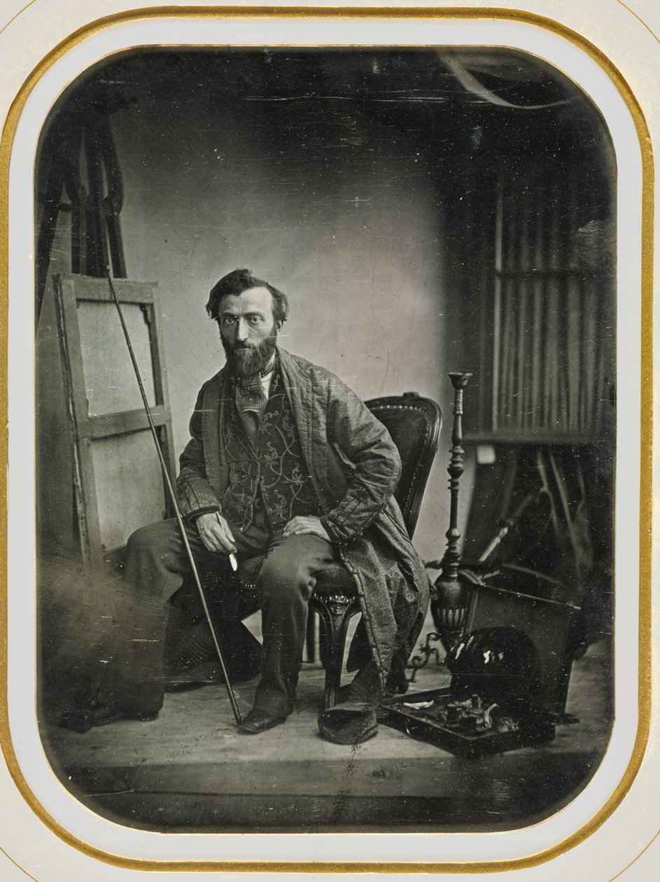 Resim Stüdyosunda Otoportre, c. 1843. by Camille Dolard