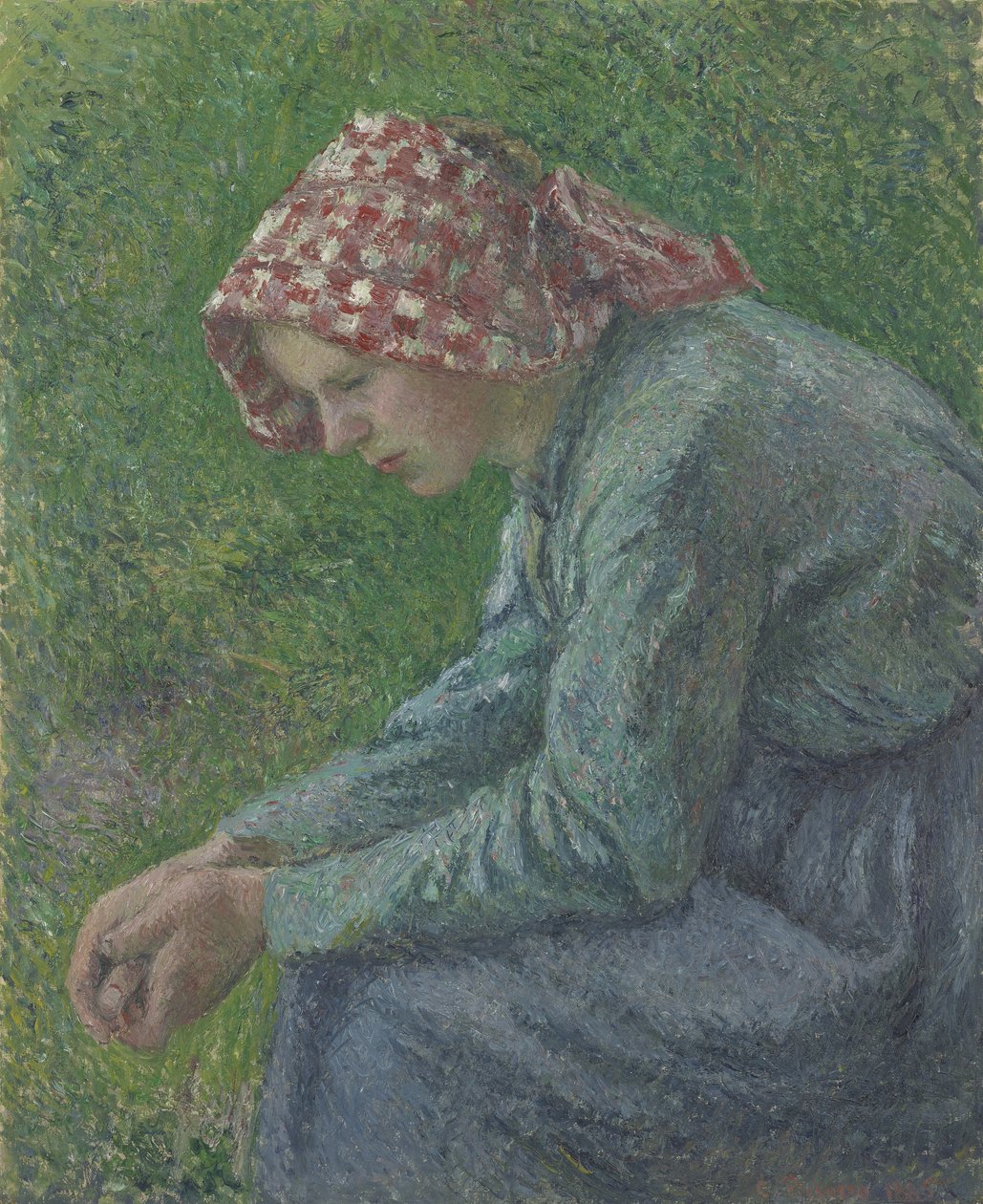Oturan Köylü Kadın, 1885 by Camille Jacob Pissarro