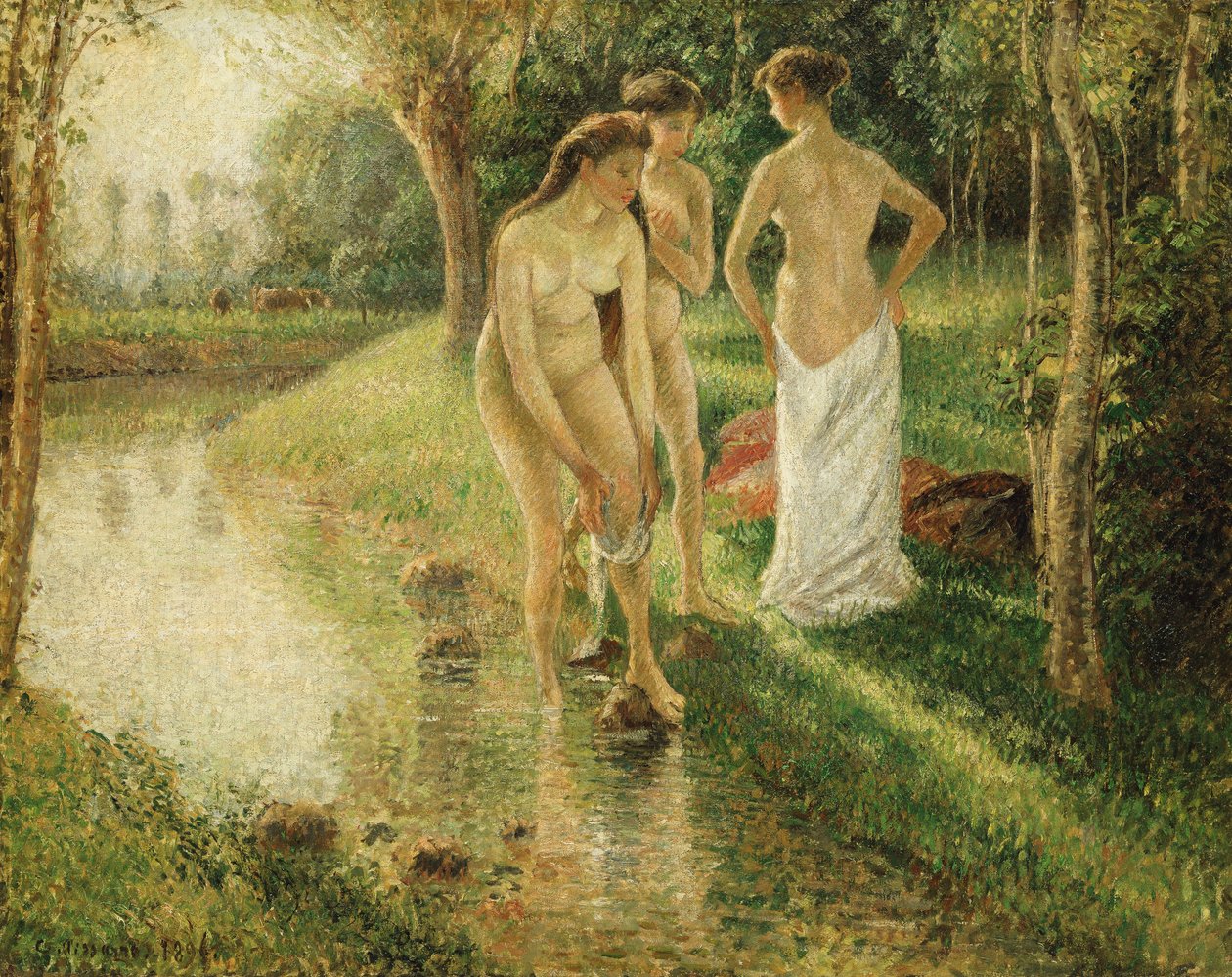 Yıkananlar, 1896 by Camille Jacob Pissarro