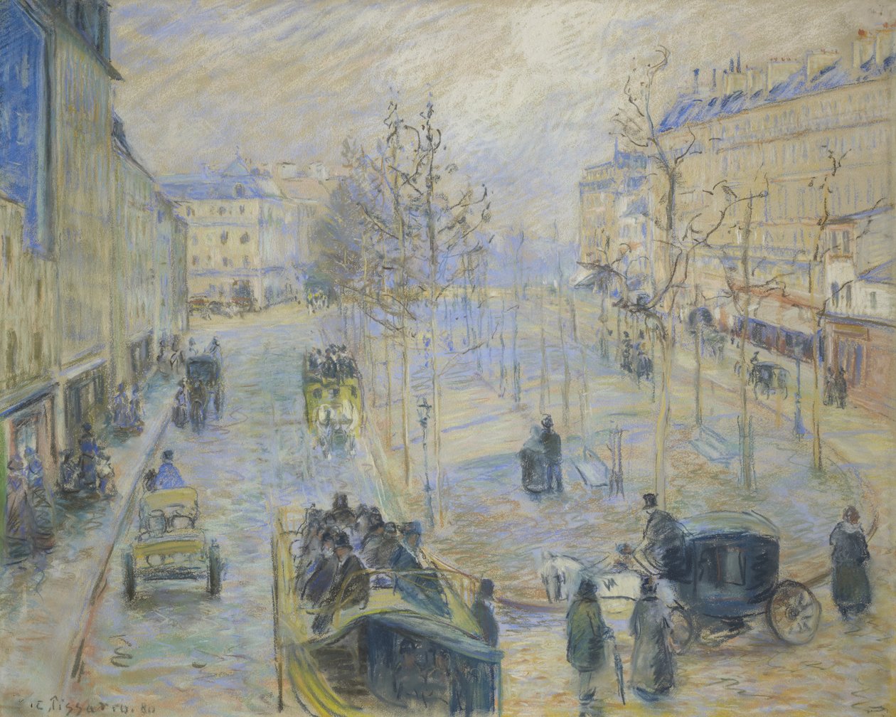 Bulvar Rochechouart, 1880 by Camille Jacob Pissarro
