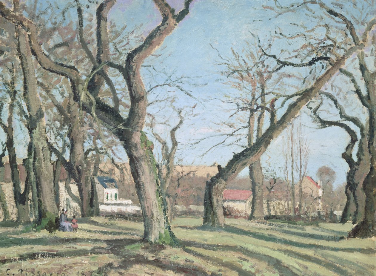 Louveciennes'de Kestane Ağaçları, 1872 by Camille Jacob Pissarro