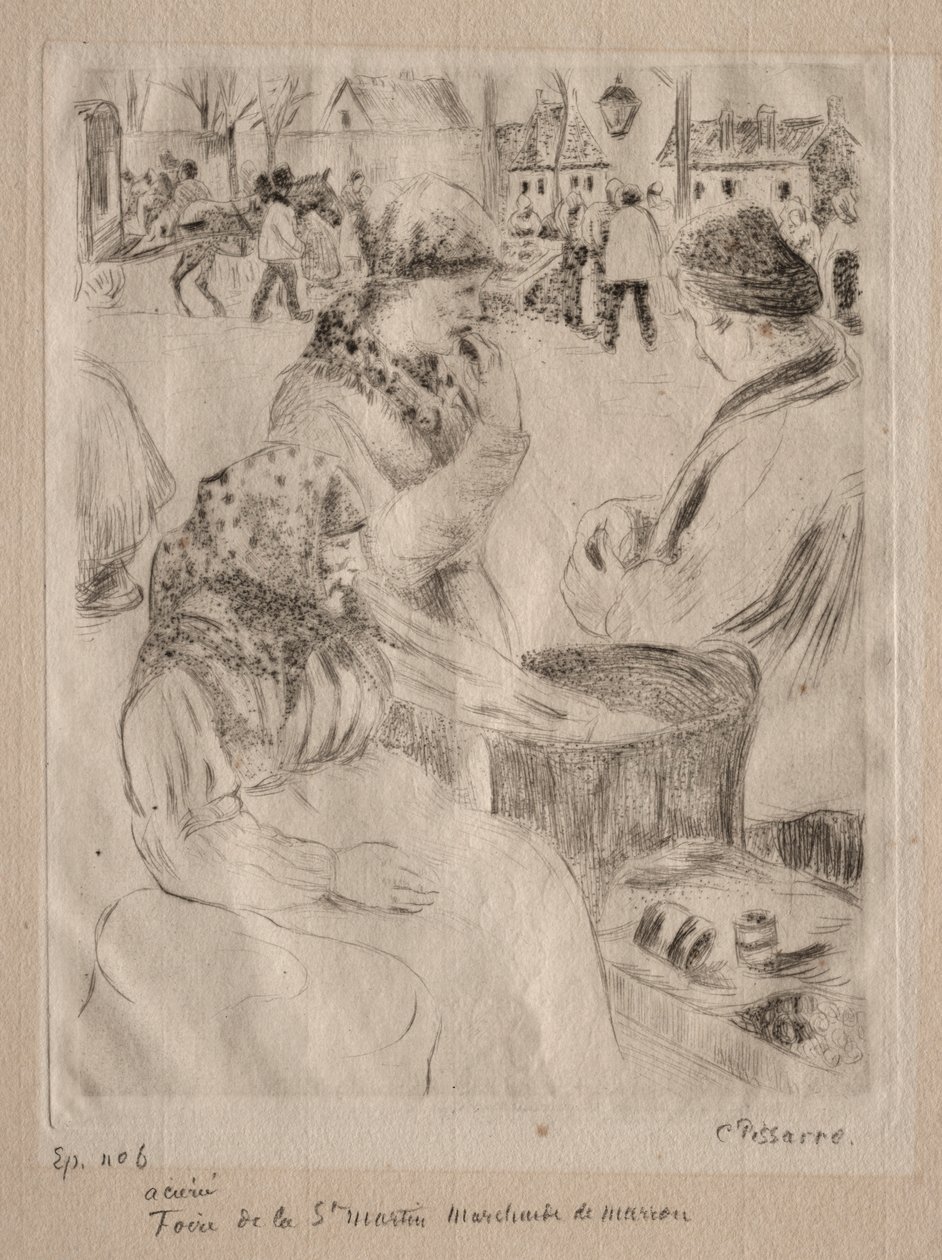 Kestane Satıcısı, 1878. by Camille Jacob Pissarro