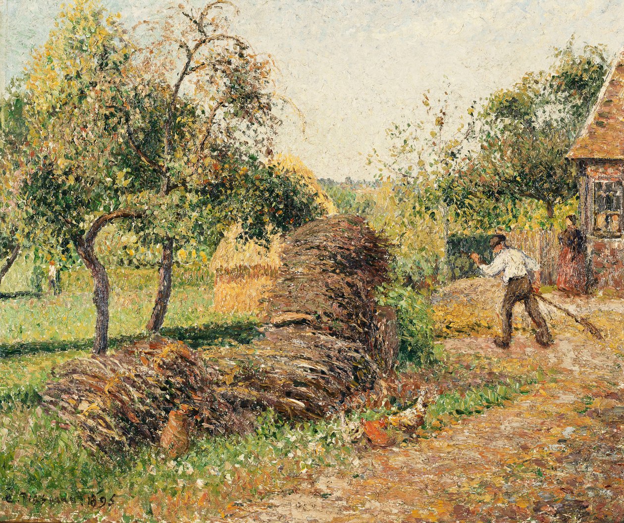 Lucien Ana Mahkemesi, Eragny; Lucien Ana Mahkemesi, Eragny, 1895 by Camille Jacob Pissarro