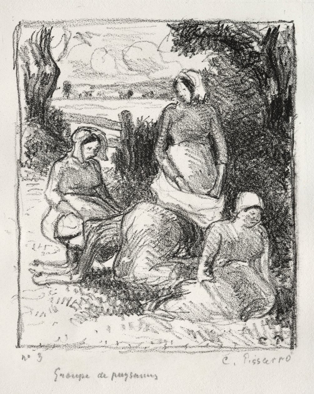 Köylü Grubu, c. 1896. by Camille Jacob Pissarro