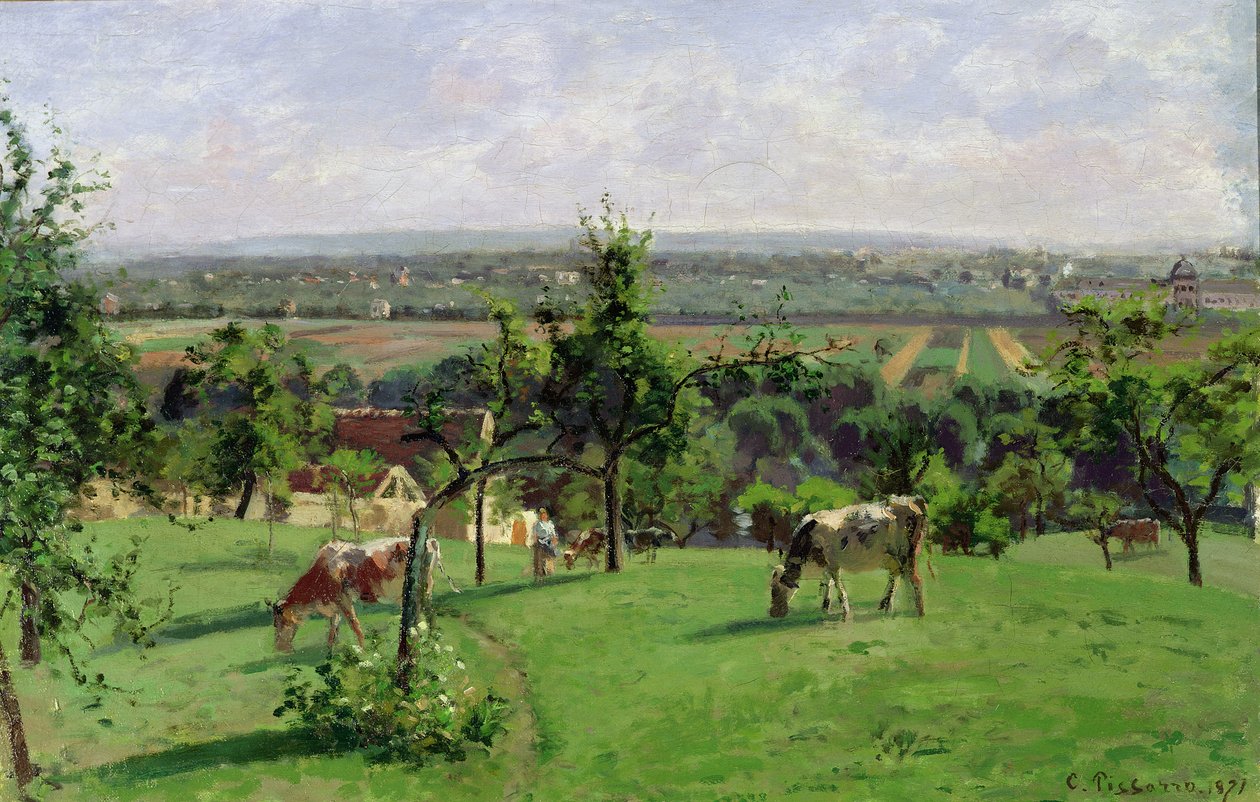 Vesinet Tepesi, Yvelines, 1871 by Camille Jacob Pissarro