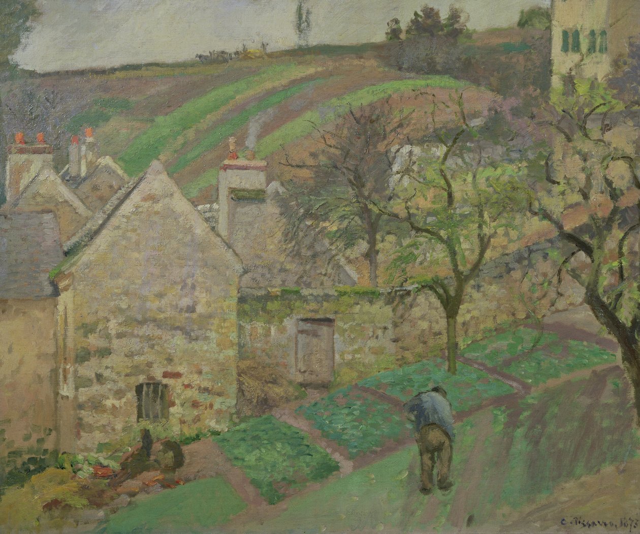 Ermitaj Tepesi, Pontoise, 1873 by Camille Jacob Pissarro