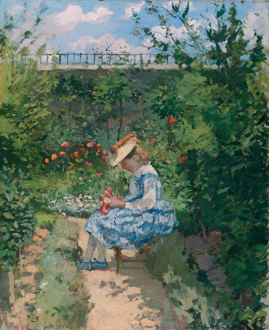 Jeanne Bahçede, Pontoise, 1872 dolayları by Camille Jacob Pissarro