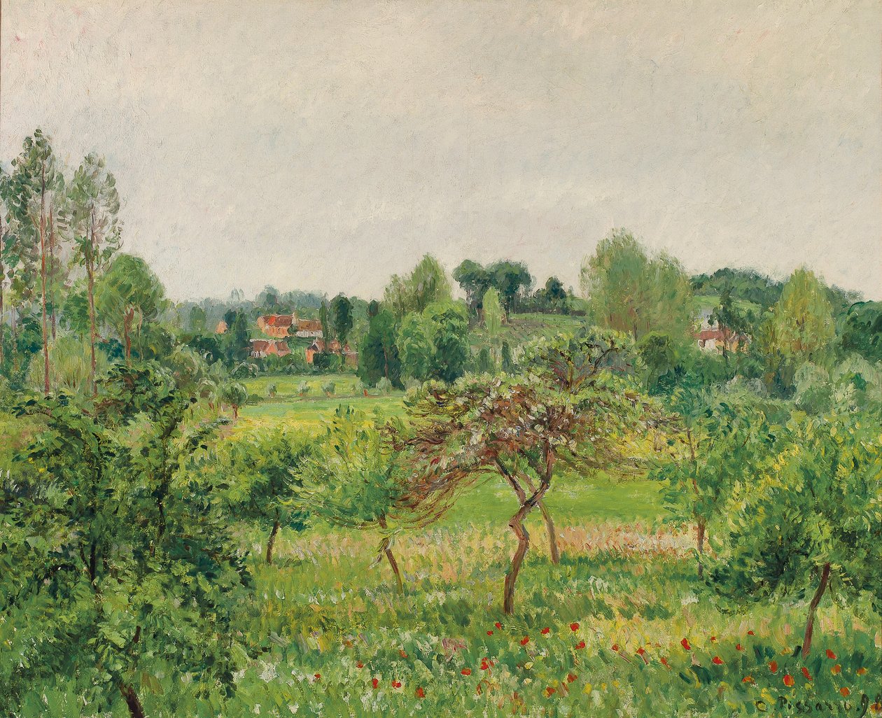 Haziran, Yağmurlu Hava, Eragny; Haziran, yağmurlu hava, Eragny, 1898 by Camille Jacob Pissarro