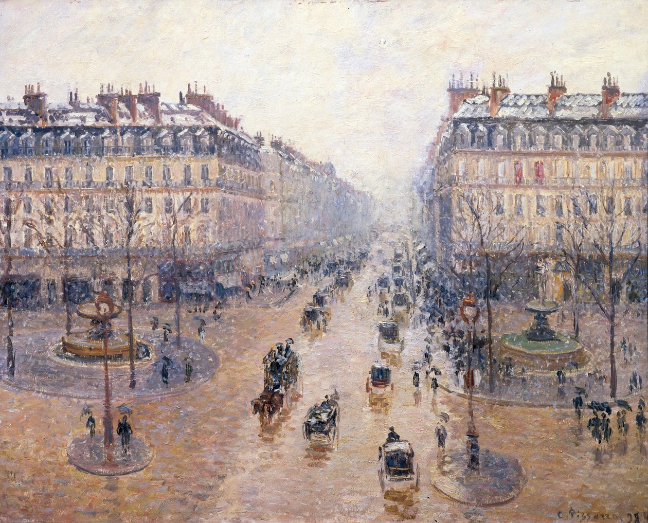 Opera Caddesi. Kar. sabah, 1898 by Camille Jacob Pissarro