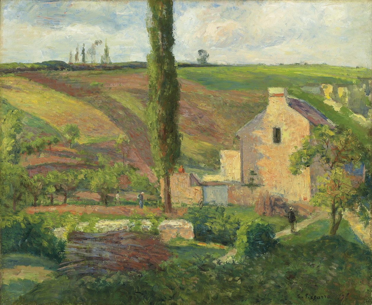 La Cote des Mathurins a l "Hermitage, Pontoise, 1876 by Camille Jacob Pissarro