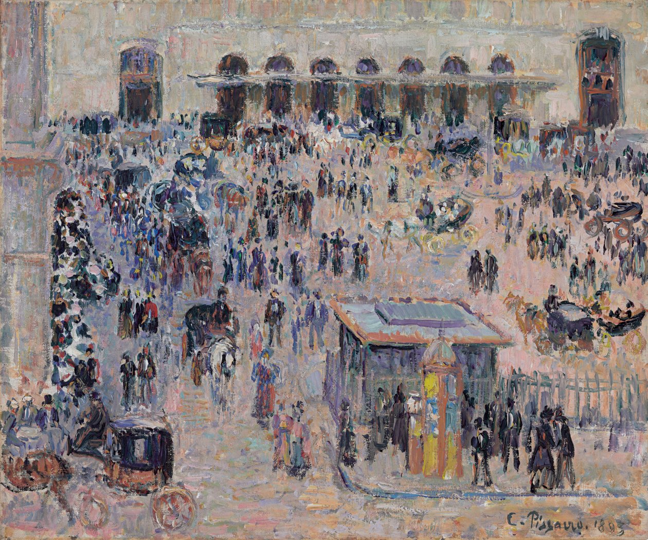 Place du Havre ve Gare Saint-Lazare, 1893 by Camille Jacob Pissarro