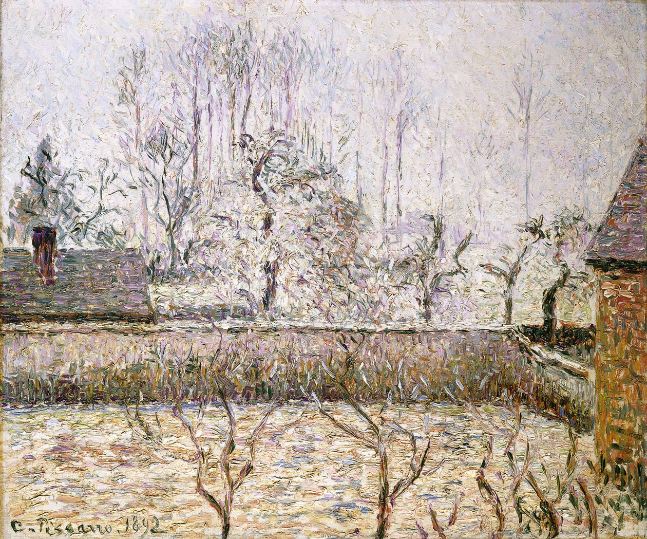 Don ve Sisli Manzara, Eragny; Manzara, Don ve Sis, Eragny, by Camille Jacob Pissarro