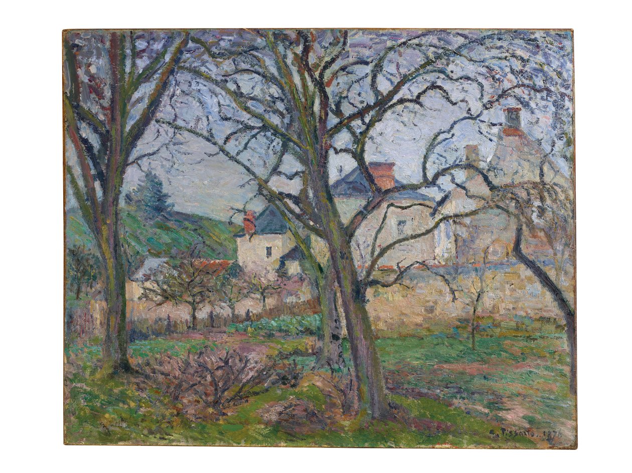 Saint-Denis sahiline doğru görülen Maubuisson bahçesi, Pontoise, 1876 by Camille Jacob Pissarro
