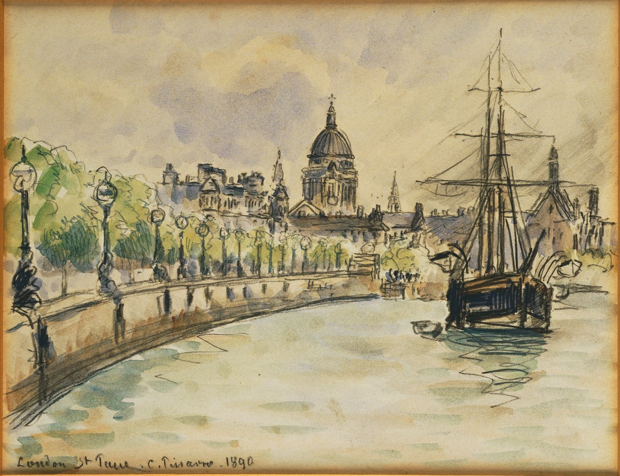 Londra, St. Paul Katedrali, 1890 by Camille Jacob Pissarro