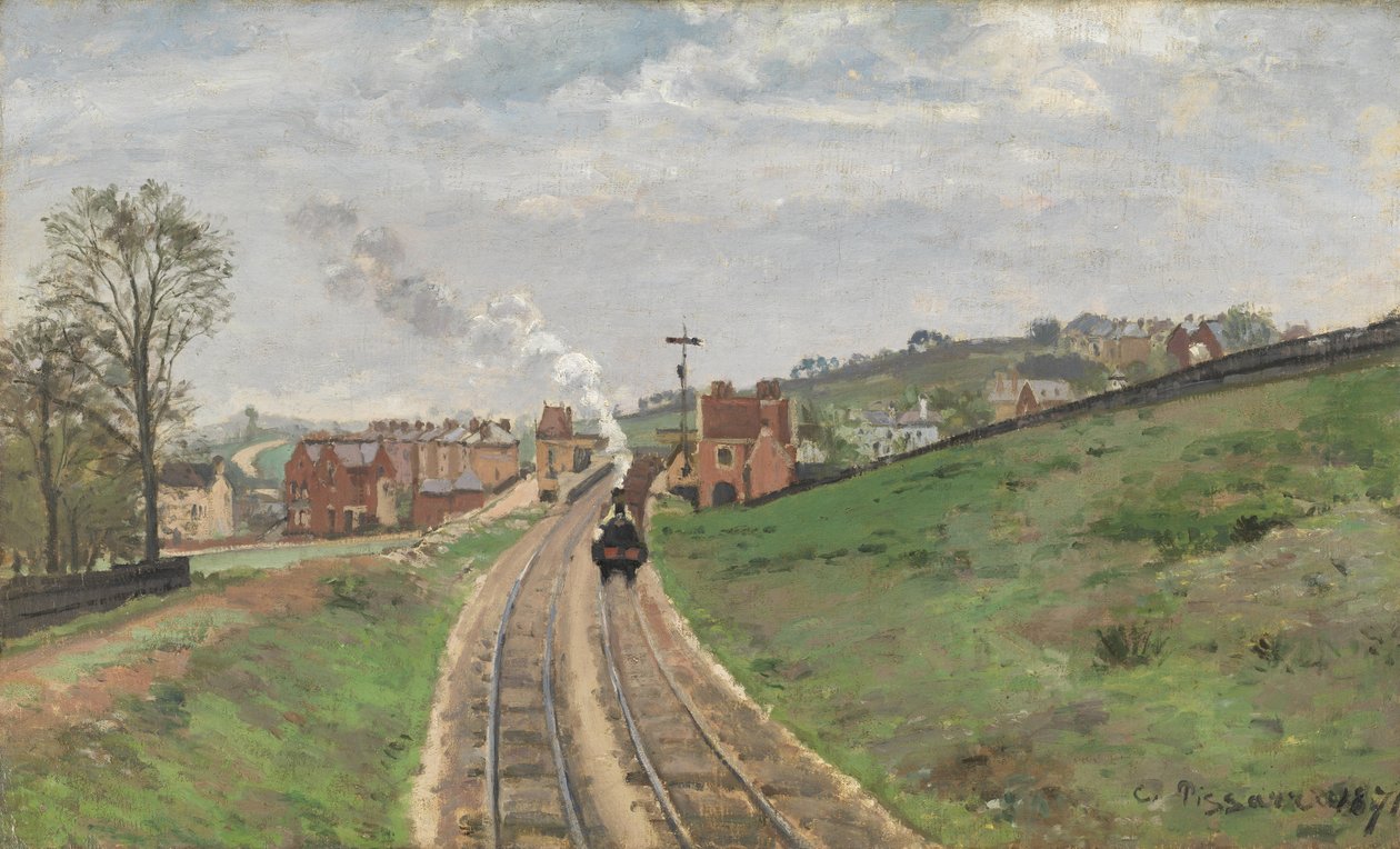 Lordship Lane İstasyonu, Dulwich, 1871 by Camille Jacob Pissarro