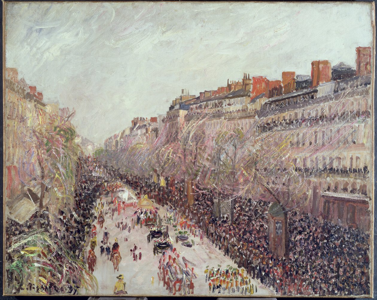 Bulvarlarda Mardi Gras, 1897 by Camille Jacob Pissarro
