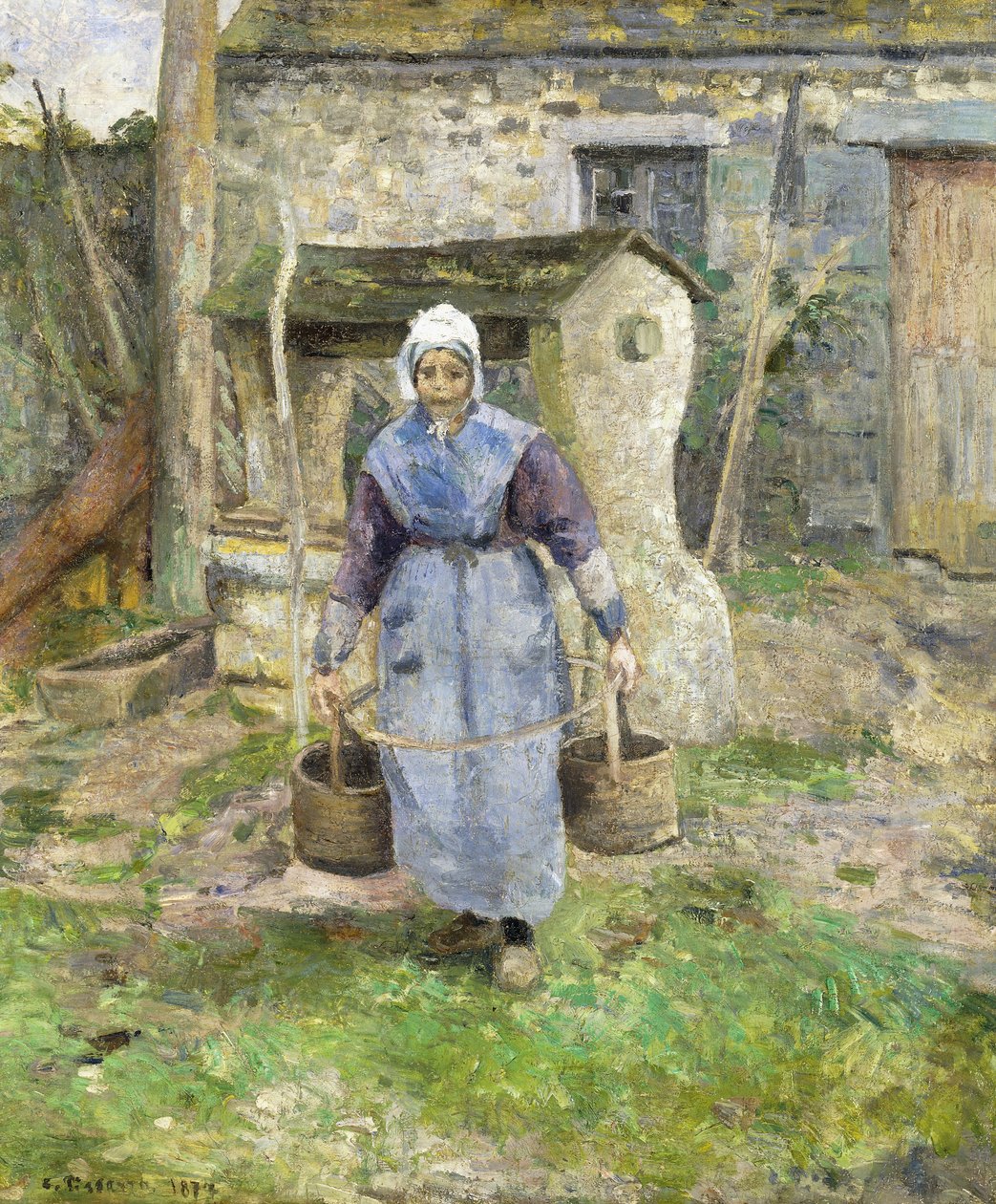 Anne Presle, Montfoucault; La Mere Presle, Montfoucault, 1874 by Camille Jacob Pissarro
