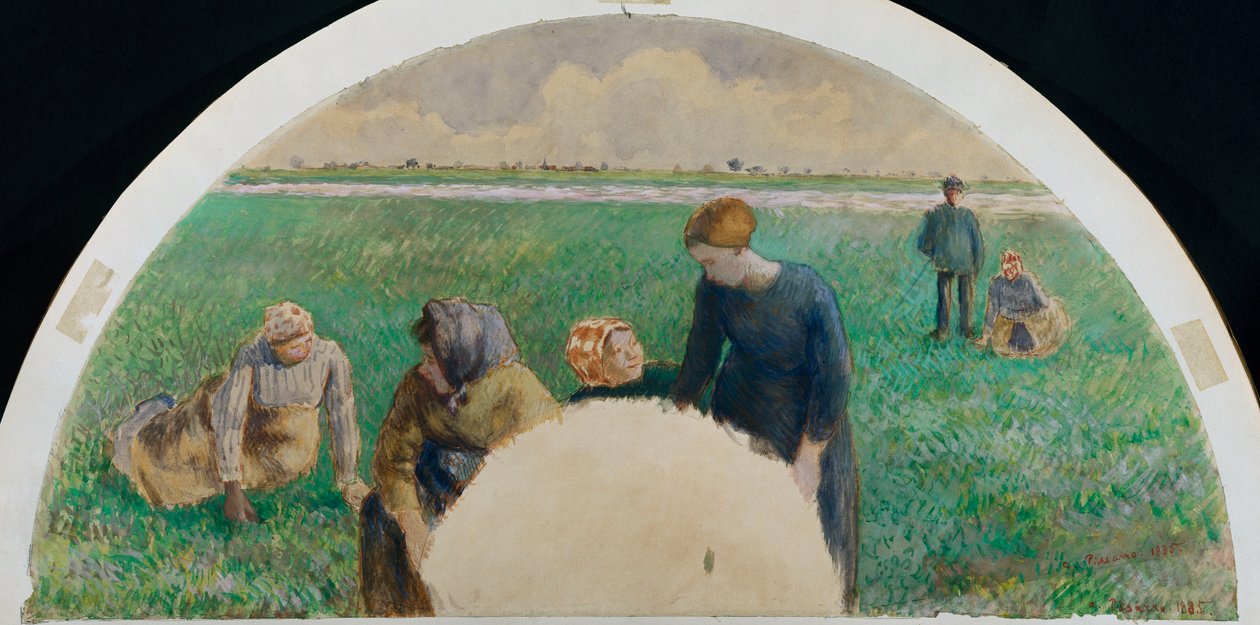 Ot toplayan köylüler, 1885 by Camille Jacob Pissarro