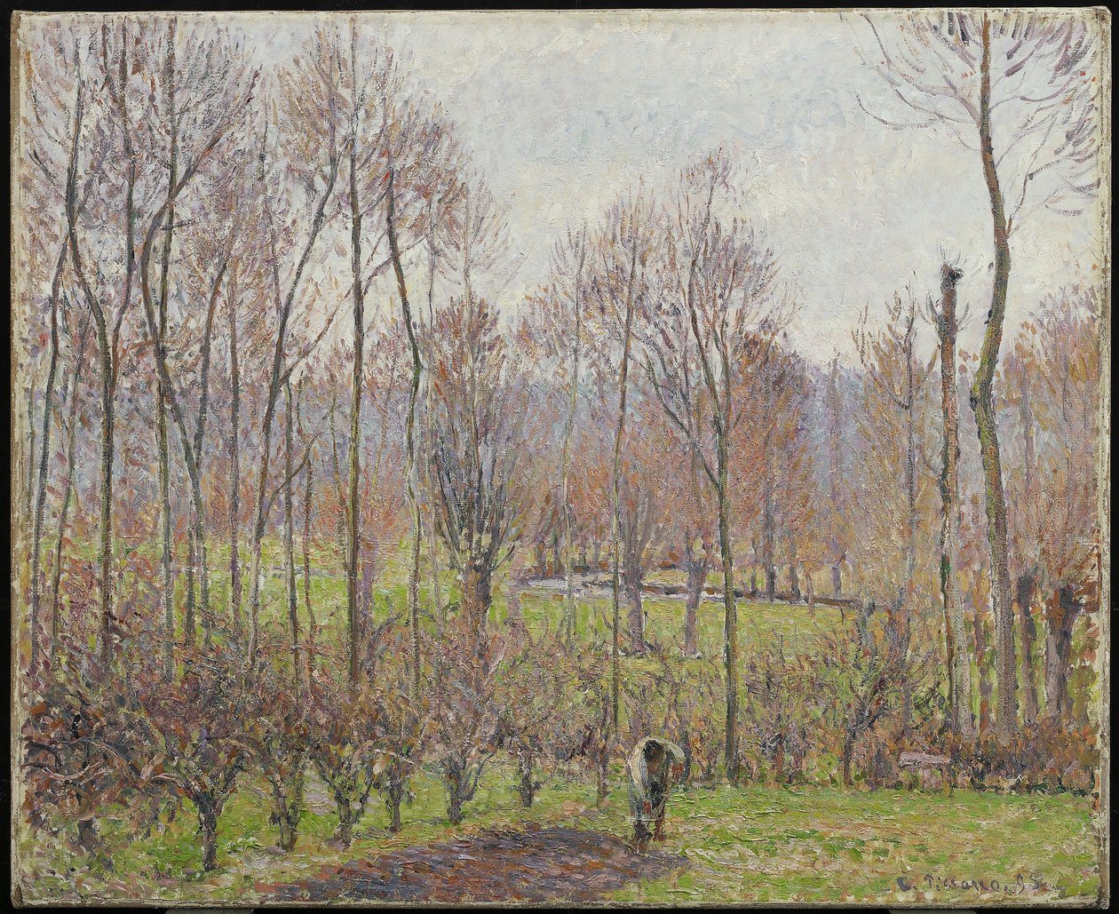 Kavaklar, Gri Hava, Eragny, 1895 by Camille Jacob Pissarro