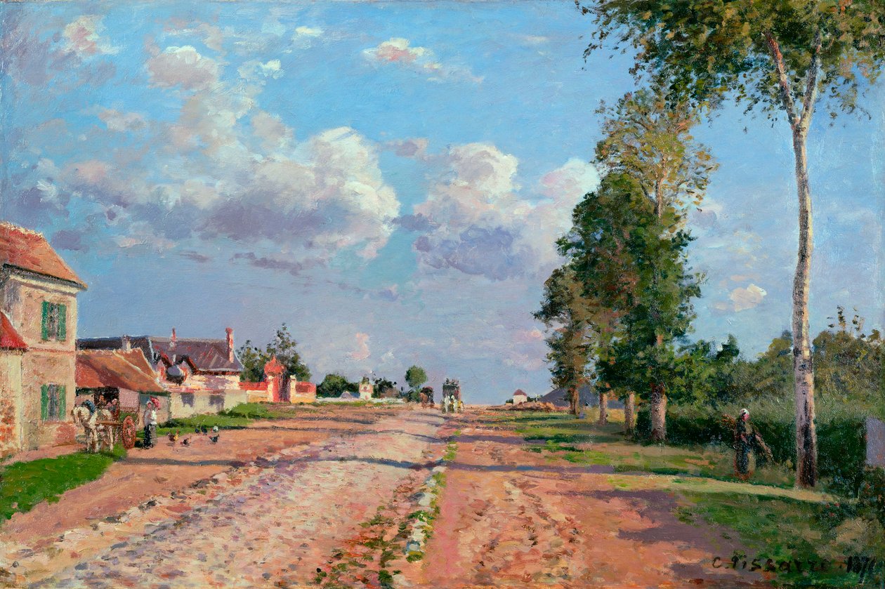 Versay Yolu, Rocquencourt, 1871 by Camille Jacob Pissarro