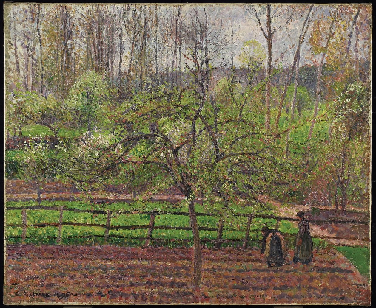 İlkbahar, Gri Hava, Eragny, 1895 by Camille Jacob Pissarro