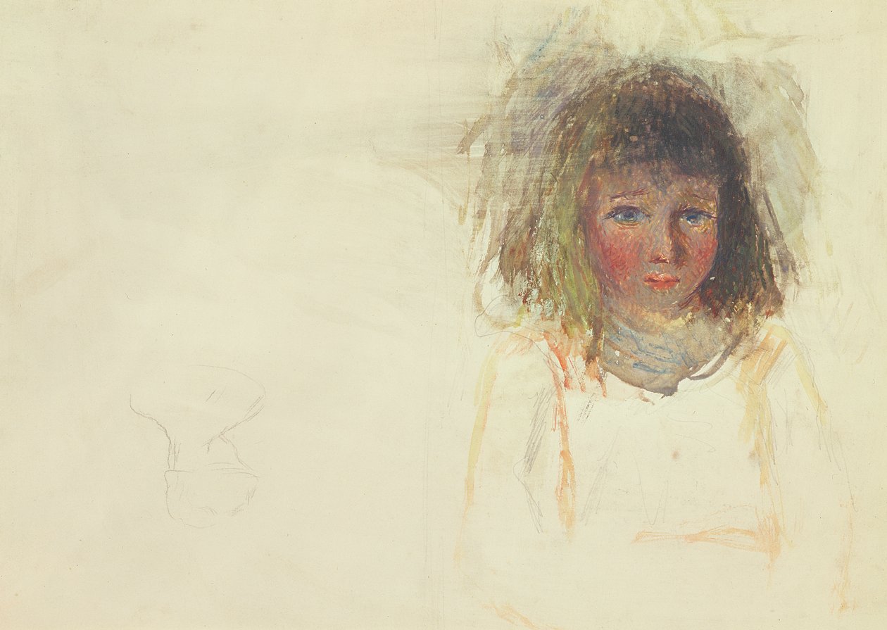 The Artists Son Georges, c.1880 (ağır dokuma kağıt üzerinde wc ve grafit) by Camille Jacob Pissarro