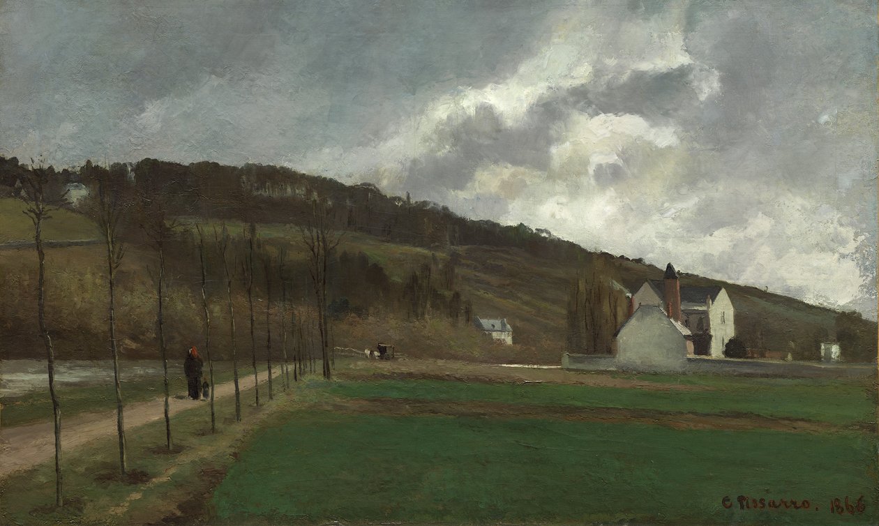 Marne Banks of the Winter, 1866 by Camille Jacob Pissarro