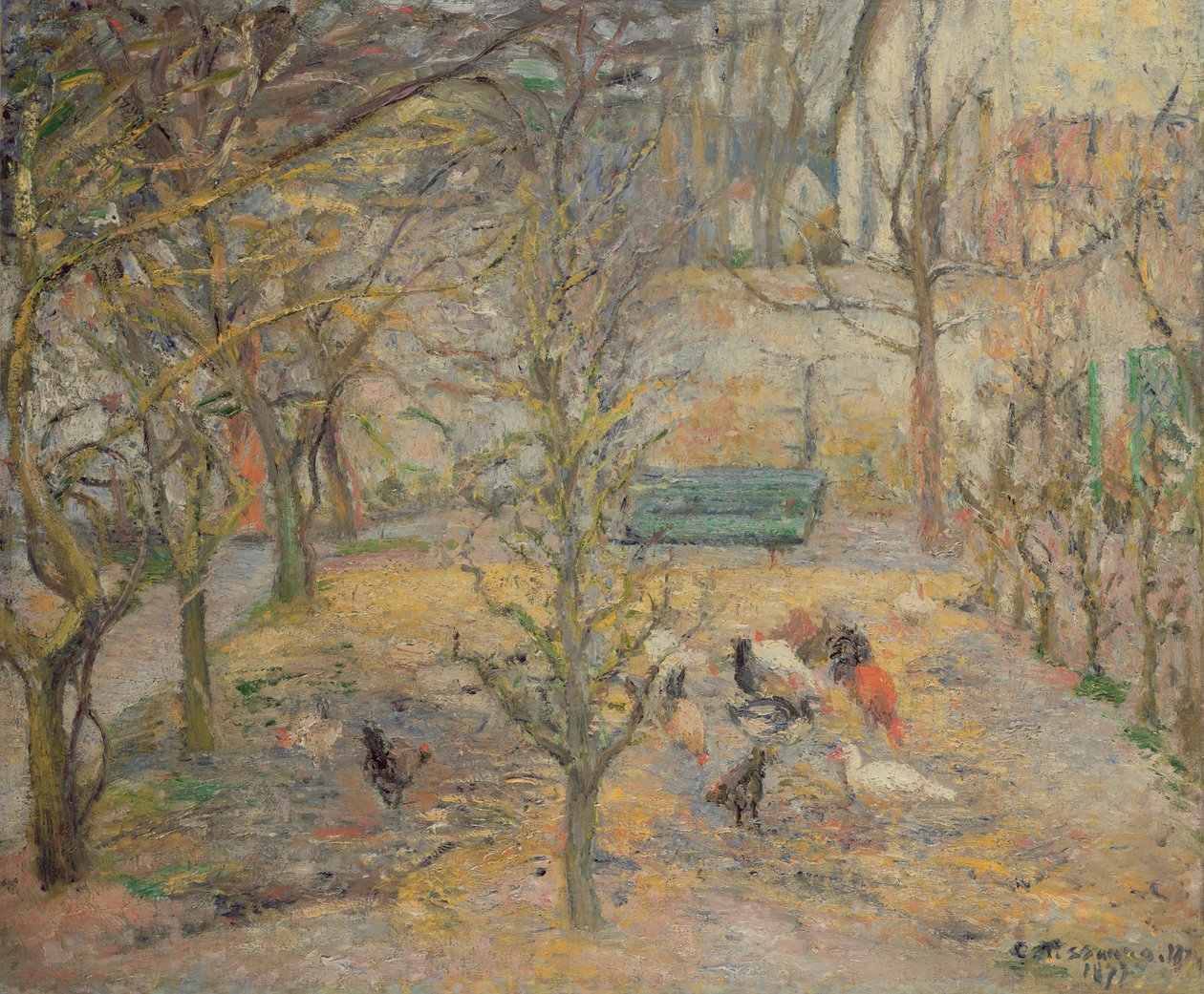 Çiftlik, 1877 by Camille Jacob Pissarro