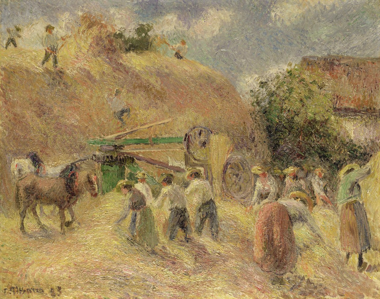 Hasat, 1883 by Camille Jacob Pissarro