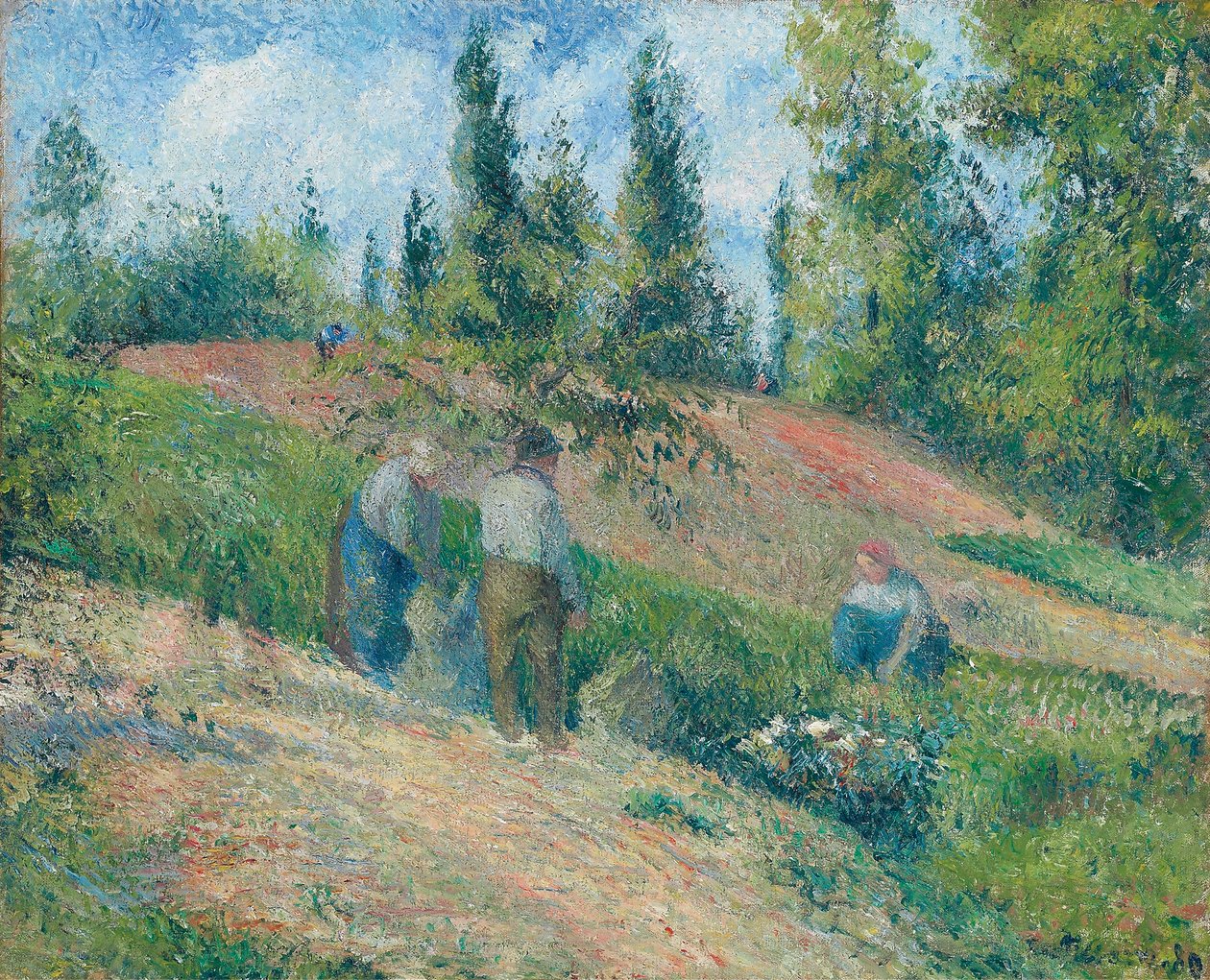 Hasat, Pontoise, 1880 by Camille Jacob Pissarro