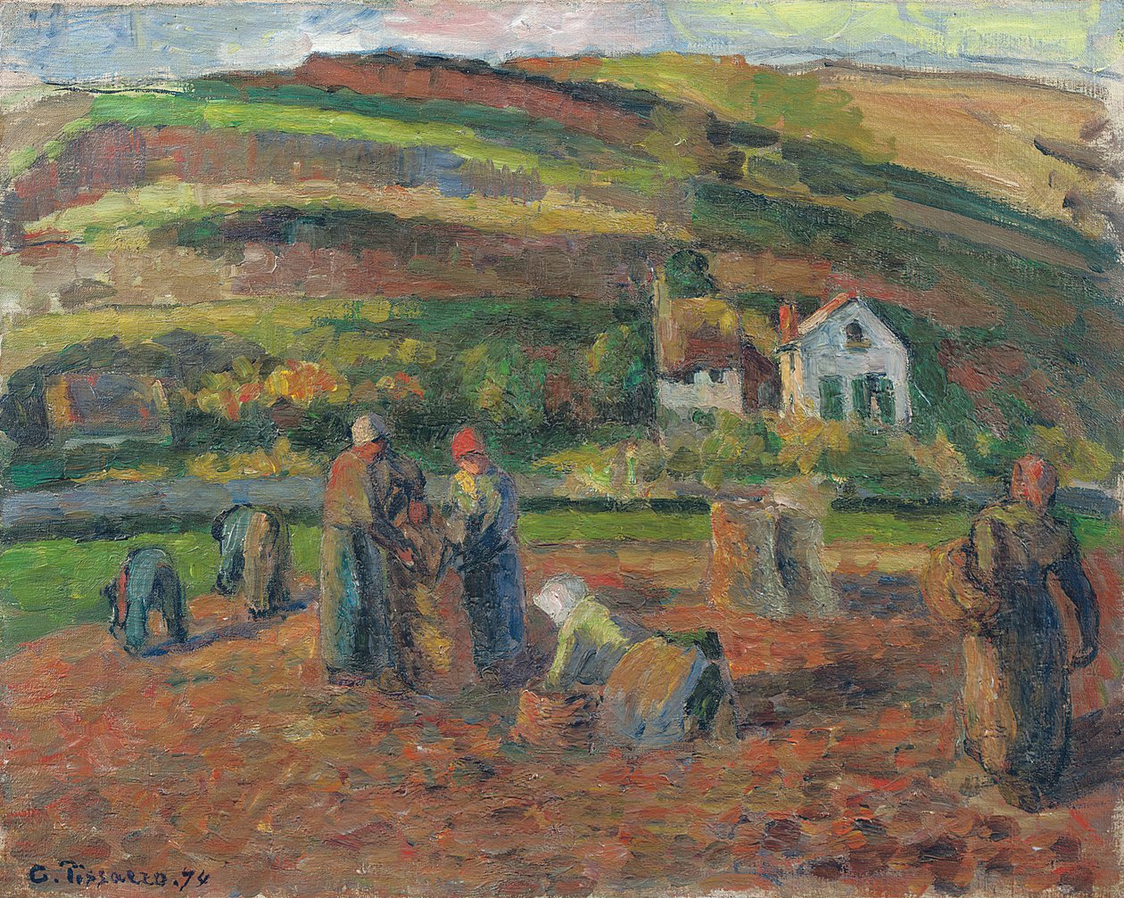 Patates Hasadı, Pontoise, 1874 by Camille Jacob Pissarro