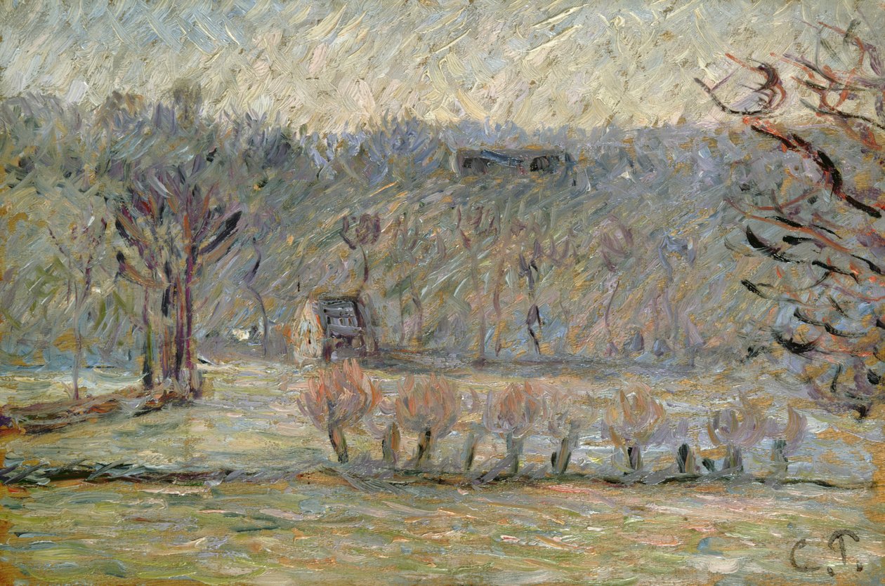 The Hill at Vaches, Bazincourt, c.1890  by Camille Jacob Pissarro